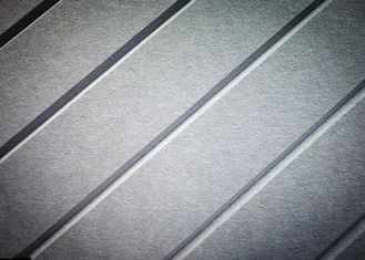 B Level Recycled Decorative Acoustic Wall Tiles , V - Grooved  Sound Dampening Tiles