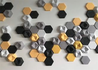 Decorative Sound Dampening Hexagonal Acoustic Panels 3d Music Studio 600mm * 600mm