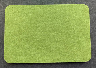 Green Color Sound Deadening Wall Panels / Polyester Acoustic Panels Fire Retardant
