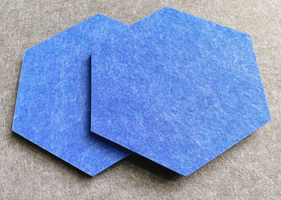Multicolored Theater Hexagon Sound Absorbing Panels Baffles Nail Installation