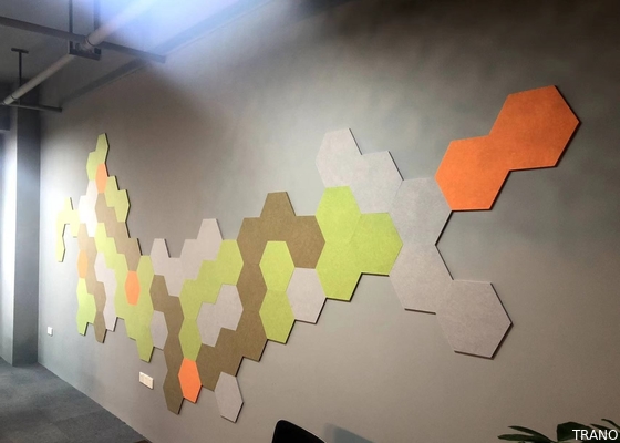 Sound Absorption Multicolored  Soundproofing Hexagons Recycled