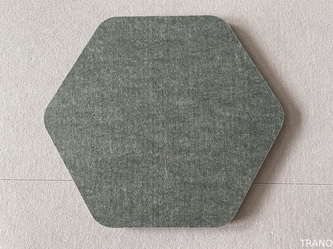 20mm Lightweight PET Felt acoustic hexagon panels Various Colors High Sound Absorption