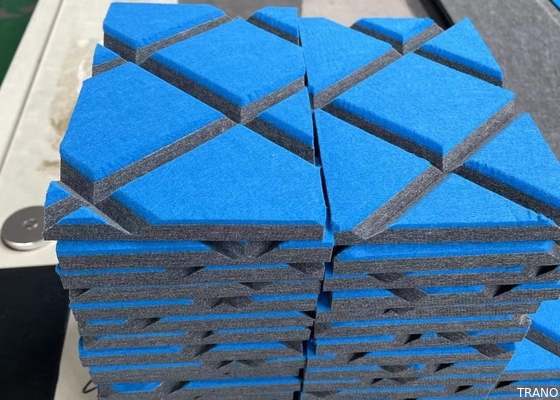 100% Polyester Fiber Upholstery Fabric Wrapped 3D Acoustic Wall Panels GB8624B1