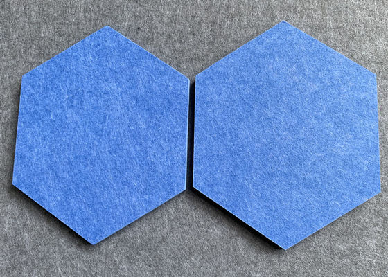 EN13501 12mm Hexagon Sound Absorbing Wall Tiles Decorative Eco Friendly For Sound Studio